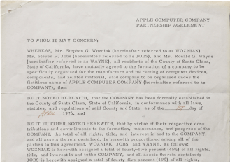 Christie’s is auctioning Apple’s birth certificate