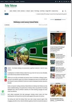 Pakistan: Riduzione delle tariffe per i saloni di lusso di Pakistan Railways e rafforzamento della sicurezza