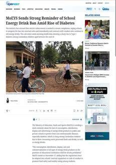 Cambodia: Ministry of Education bans energy drinks in schools to fight childhood diabetes