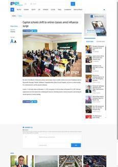Mongolia: Schools in Ulaanbaatar switch to online learning to contain the flu.