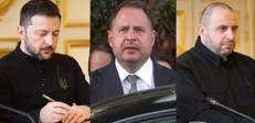 Volodymyr Zelensky (Fotogramma/Ipa), Andriy Yermak (Afp), Rustem Umerov (Fotogramma/Ipa) 