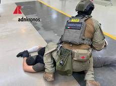 Un momento dell'esercitazione, foto Adnkronos