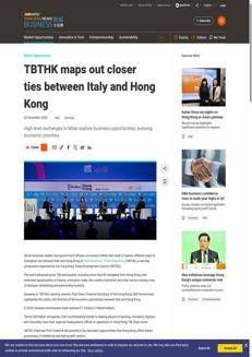 Hong Kong: Economic ties between Italy and Hong Kong strengthened in Milan