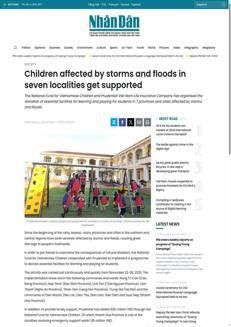 Vietnam: Donations of teaching materials for students affected by storms and floods