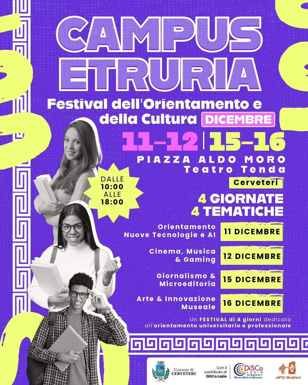 A Cerveteri il Festival “Campus Etruria” rivolto ai giovani