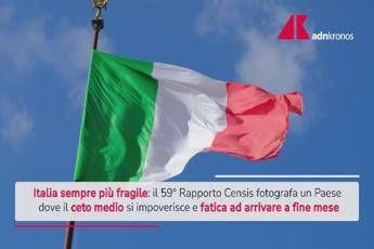 Italia sempre più povera e vecchia, la fotografia del Censis