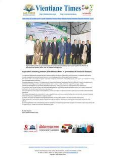 Laos: Ministry of Agriculture launches project with Chinese companies to prevent livestock diseases.