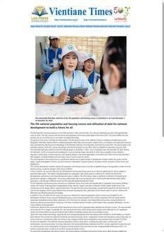 Laos: Avviata la raccolta dati per il 5° censimento della popolazione e delle abitazioni