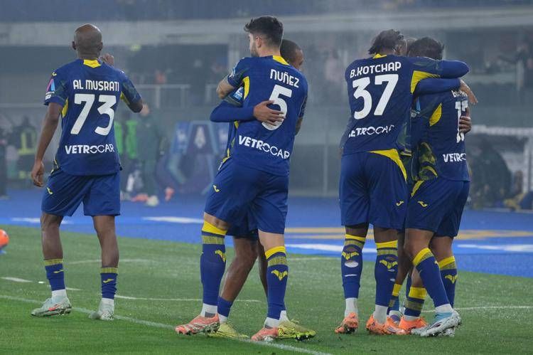 L'esultanza del Verona - Fotogramma/IPA