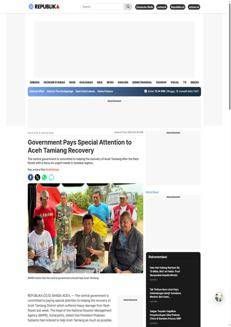 Indonesia: Central government engaged in post-flood recovery in Aceh Tamiang