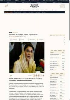 Pakistan: Maryam Nawaz Sharif annuncia stabilizzazione economica e nuovi progetti infrastrutturali in Punjab