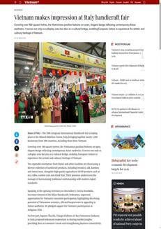 Vietnam: Vietnam takes center stage at the Milan International Crafts Fair with traditional and innovative products.