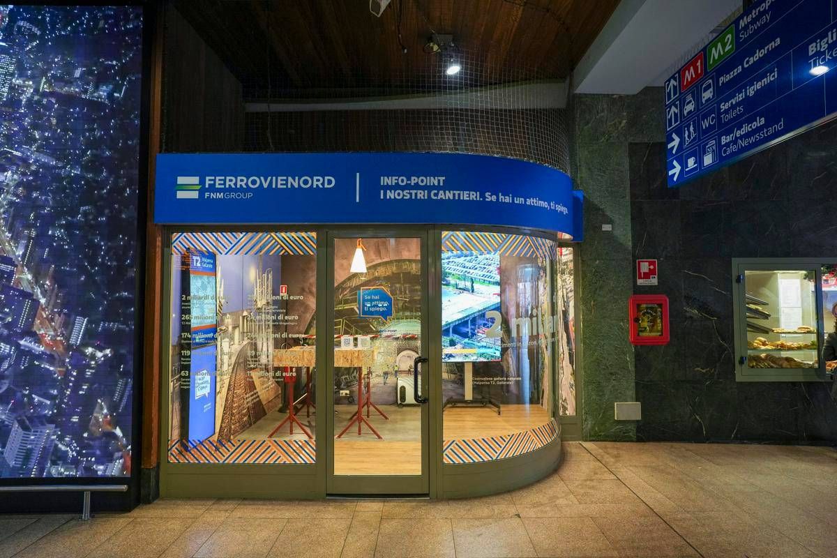 Ferrovienord, inaugurato Info Point Cantieri nella stazione di Milano Cadorna
