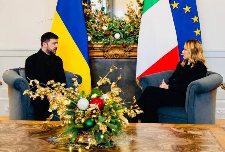 zelensky_meloni_chigi image Volodymyr Zelensky a Roma incontra a palazzo Chigi Giorgia Meloni