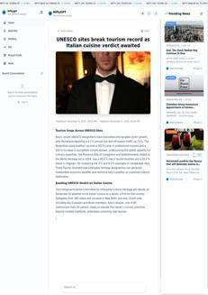 India: Tourism to Italian UNESCO sites grows, and Italian cuisine is eagerly awaited for recognition.