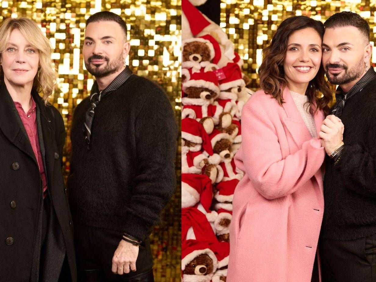 Margherita Buy e Serena Rossi con Simone Belli