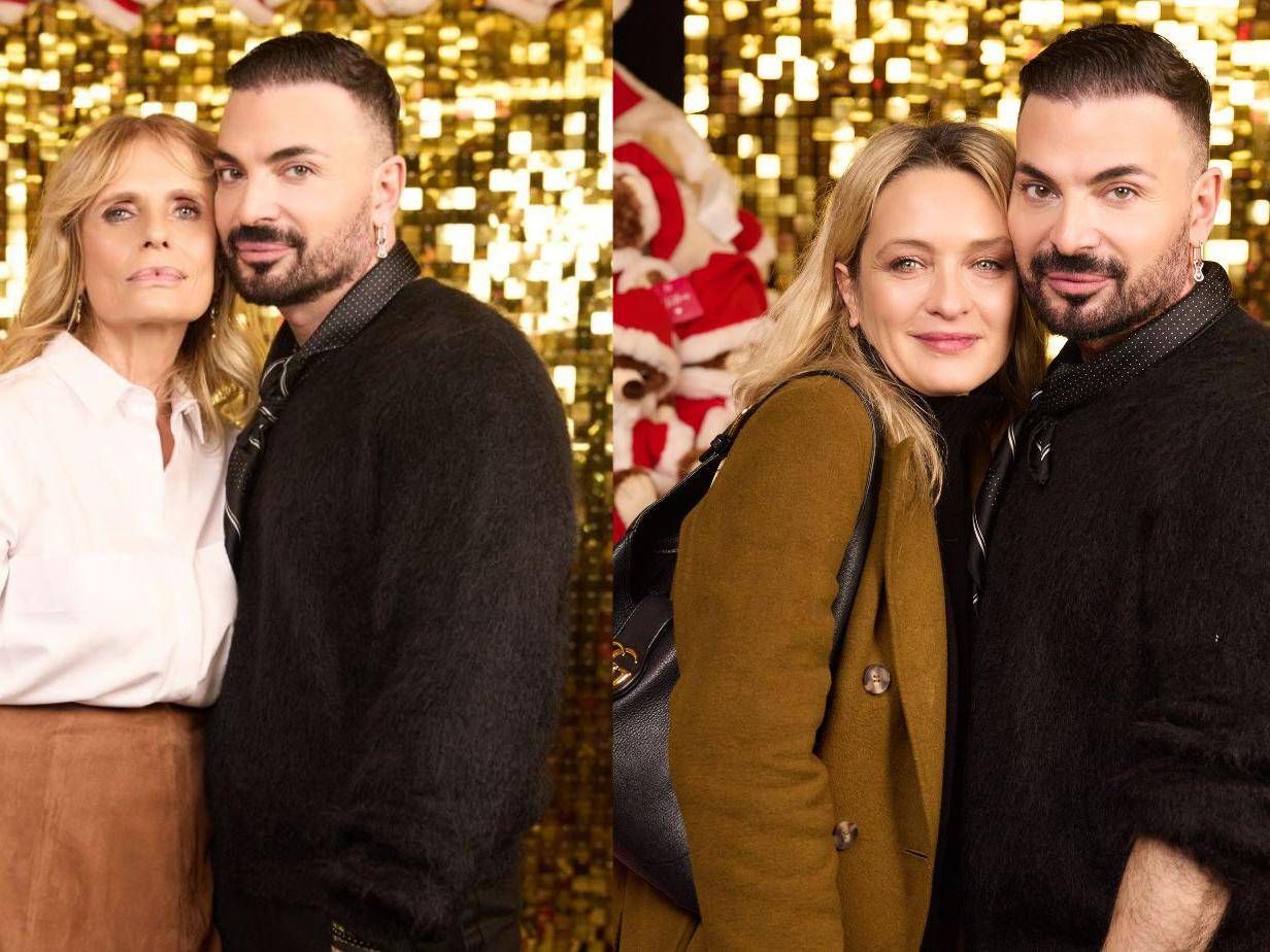 Isabella Ferrari e Carolina Crescentini con Simone Belli