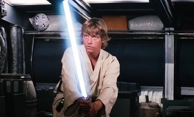 Mark Hamill nel primo film di 'Star Wars', del 1977 - Ipa