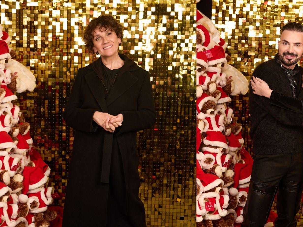 Lucia Ocone e Marta Filippi con Simone Belli