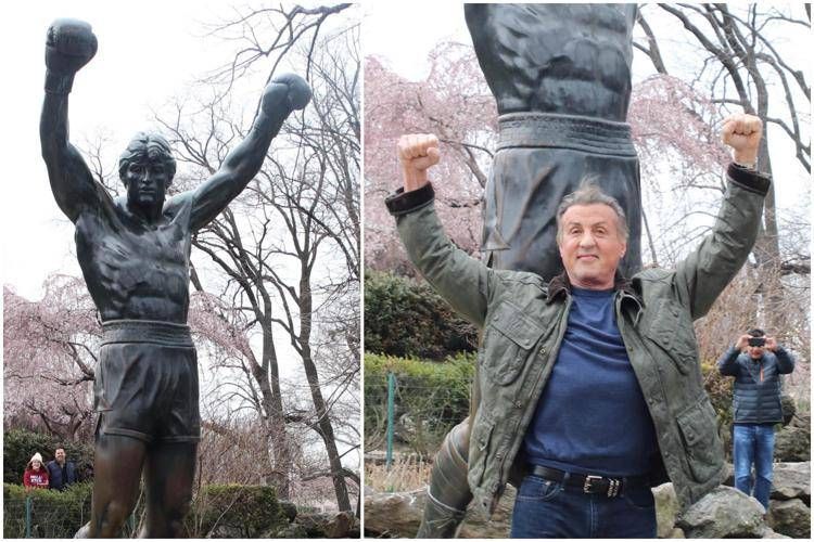 Statua di Rocky a Philadelphia e Sylvester Stallone - Ipa