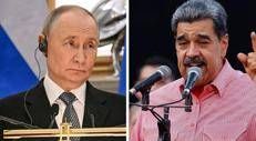 Vladimir Putin e Nicolas Maduro - Afp