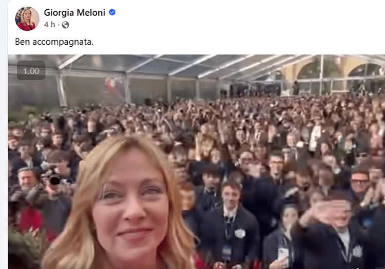 Discorso Meloni fa il pieno di like: 98mila su Fb, 171mila su Instagram