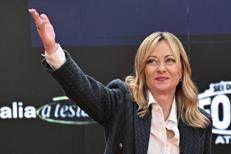 Giorgia Meloni ad Atreju (Afp)