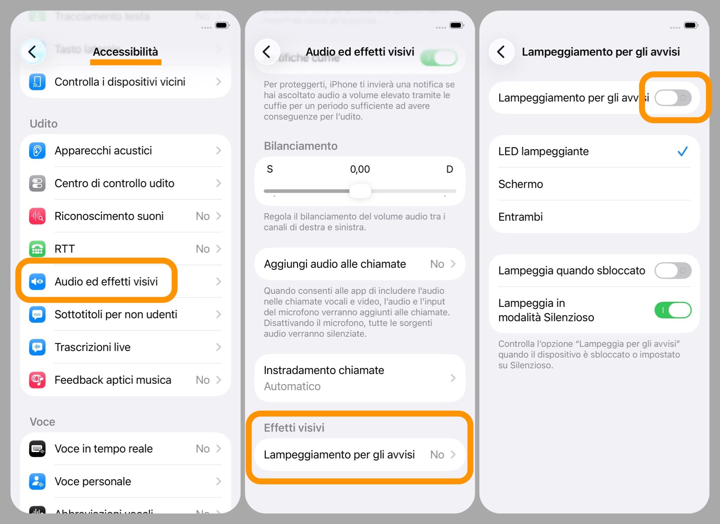 iPhone, ekranda yanıp sönen bildirimler nasıl etkinleştirilir