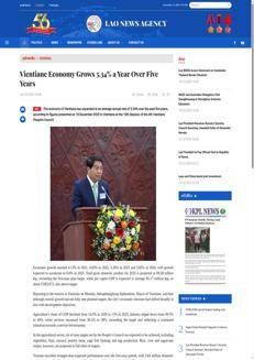 Laos: Economia di Vientiane cresce a ritmo sostenuto con forte sviluppo del settore servizi