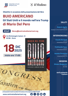 Presentazione a Roma del libro 'Buio Americano' di Mario Del Pero