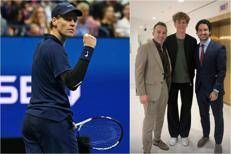 Sinner con Del Piero e Pato - Ipa/Fotogramma e Instagram