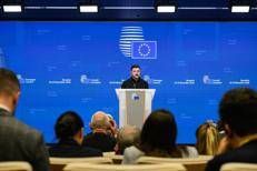 Volodymyr Zelensky al Consiglio Ue - Afp