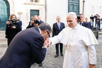 Papa Leone XIV e il presidente del Senato Ignazio La Russa