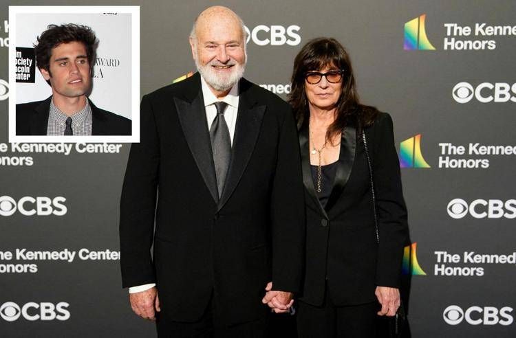 Rob e Michele Reiner, e nel riquadro il figlio Nick