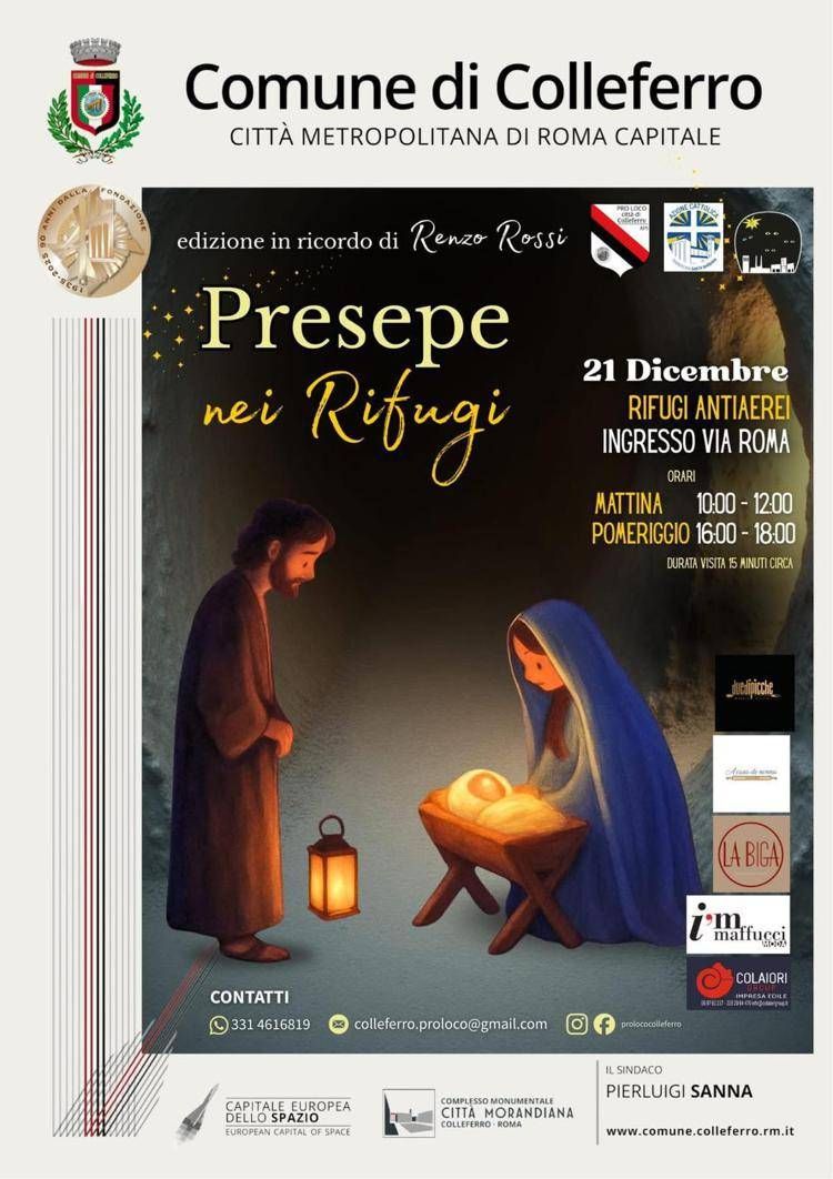 Natale, a Colleferro il Presepe vivente in 'profondità, Natività nei rifugi antiaerei
