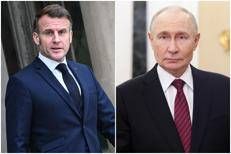 Emmanuel Macron e Vladimir Putin - Ipa/Fotogramma