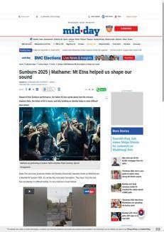 India: I DJ italiani Mathame ispirati dal vulcano Etna si esibiscono a Sunburn 2025 a Mumbai