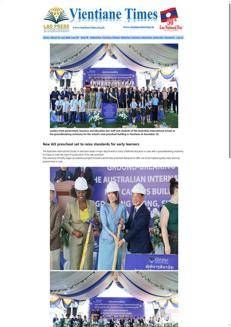 Laos: Australian International School begins construction of new preschool in Vientiane