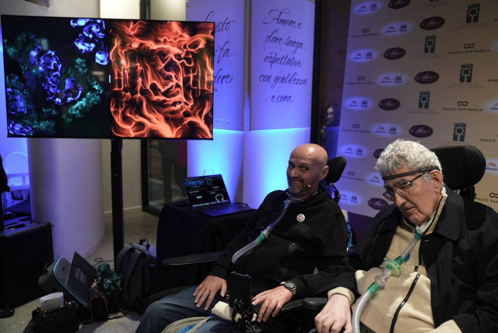 Milano, un uomo con Sla trasforma l’attività cerebrale in arte visiva