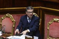 Il monistro Giorgetti in Senato - Fotogramma /Ipa