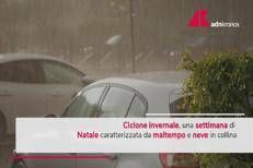 Ciclone invernale sull'Italia, settimana di Natale con maltempo e neve