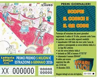 Lotteria Italia: venduti 9,6 milioni di biglietti