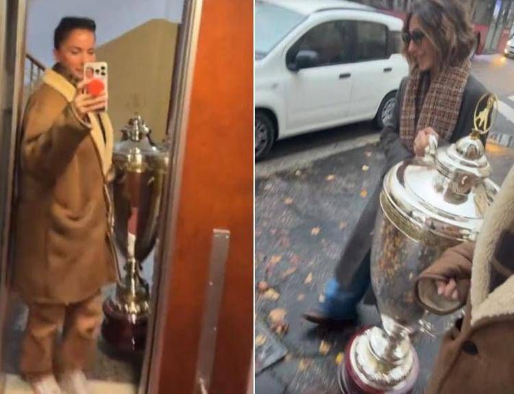 Andrea Delogu e la coppa