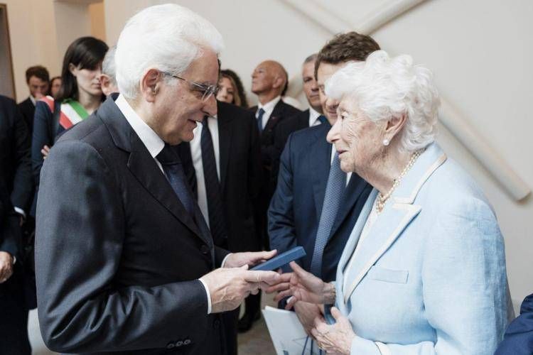 Il presidente della Repubblica, Sergio Mattarella, e Maria Sole Agnelli