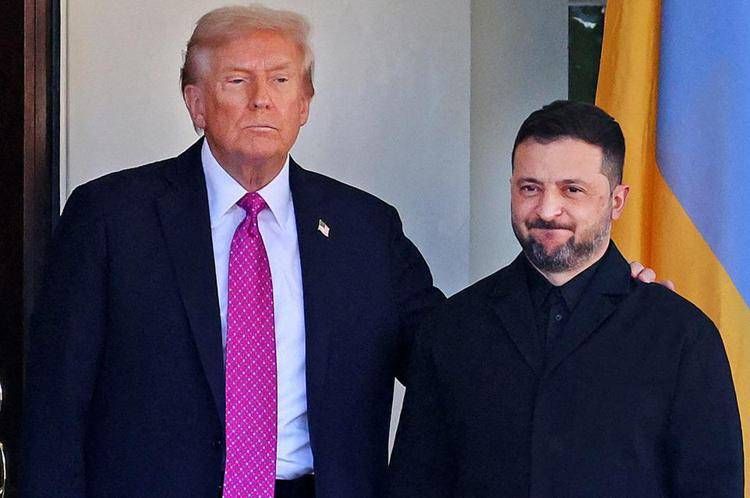 Trump e Zelensky in un precedente incontro (Afp)