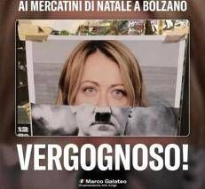 Il fotomontaggio denunciato su Fb da Marco Galateo di Fratelli d'Italia