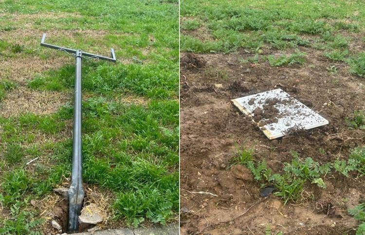 La targa vandalizzata a Firenze