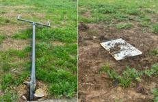 La targa vandalizzata a Firenze