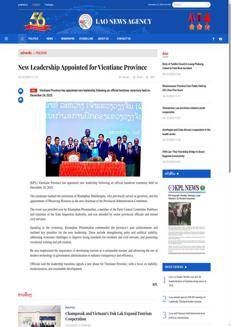 Laos: Nuova leadership per la Provincia di Vientiane dopo la cerimonia di passaggio