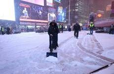 Neve a Times Square (Afp)